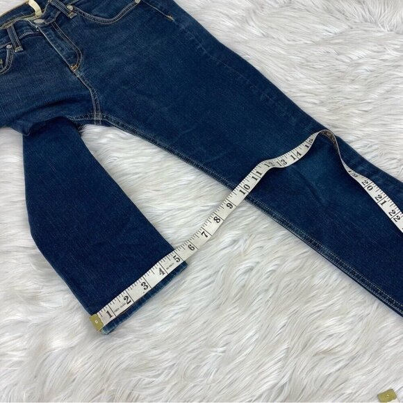 Rag & Bone Women's Blue‎ Clean Indigo Mid-Rise Skinny Denim Luxury Jeans W28/L30 - Picture 11 of 11